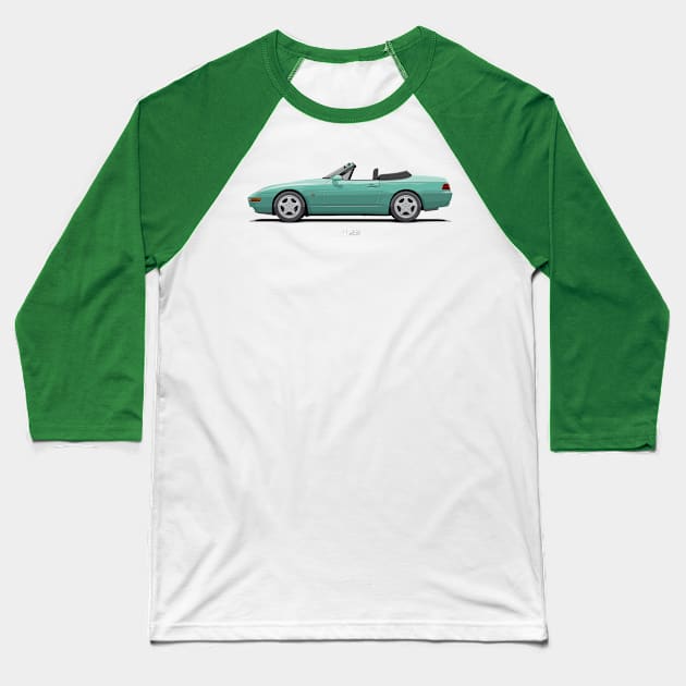 968 Cabriolet Mint Green Baseball T-Shirt by ARVwerks